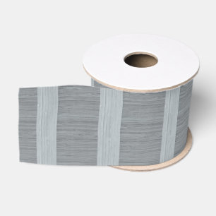 Steel Grey Bamboo Border Wood Grain Look Grosgrain Ribbon