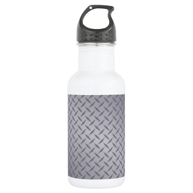 Steel Grey Diamond Plate 532 Ml Water Bottle (Front)