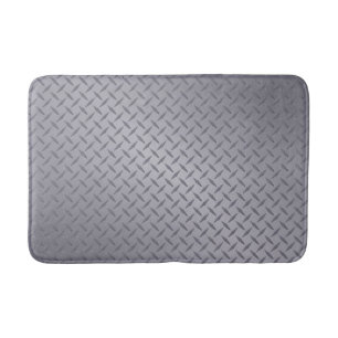 Steel Grey Diamond Plate Bath Mat