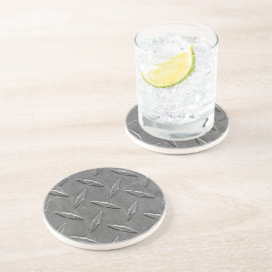 Steel Grey Diamond Plate Coaster