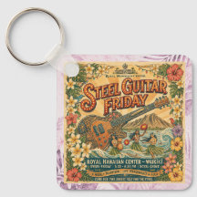 Steel Guitar FRIDAY Waikīkī Vintage Keychain