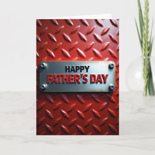 Steel Happy Fathers Day Card