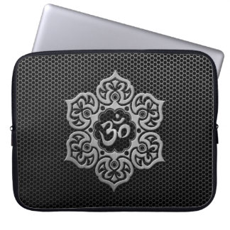 Steel Mesh Floral Om Laptop Sleeve