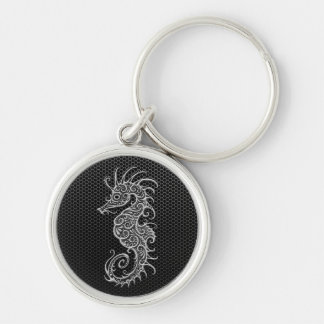 Steel Mesh Seahorse Key Ring