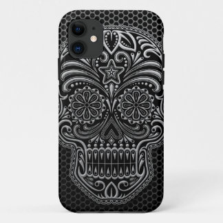 Steel Mesh Sugar Skull iPhone 11 Case