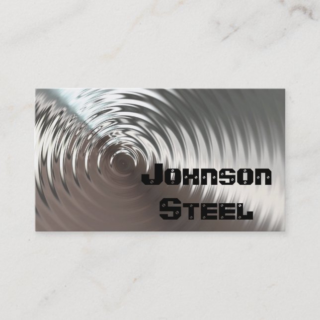 Steel Metal Business Cards (Front)