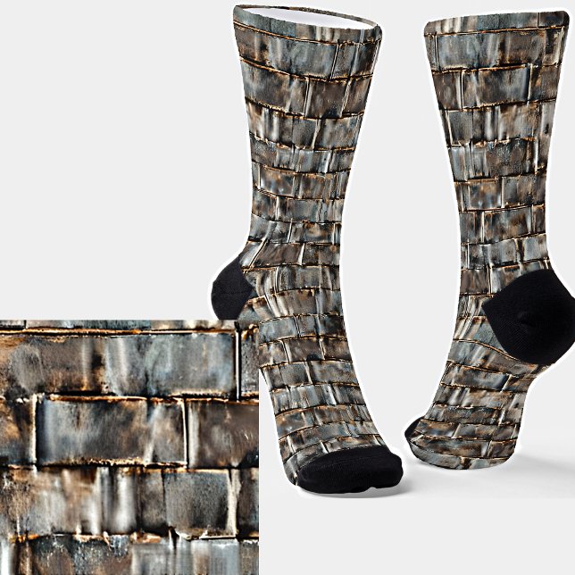 Steel Metal Grungy Wall Panels Socks (Creator Uploaded)