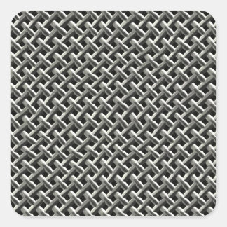 Steel Metal Mesh Pattern (faux) Square Sticker