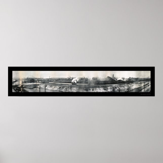 Steel Mills Gary IN Photo 1912 Poster (Front)