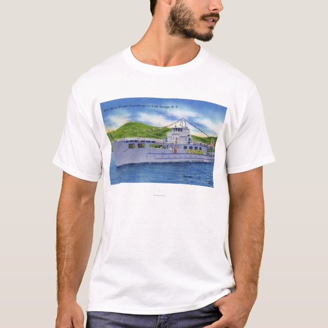 Steel Motor Vessel Ticonderoga on Lake T-Shirt (Front)