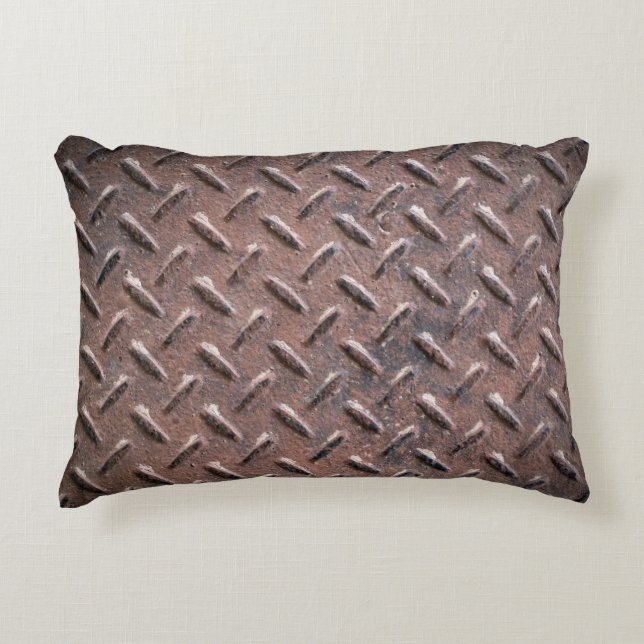 Steel old surface plates non slip patter. abstract decorative cushion (Front)