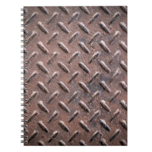 Steel old surface plates non slip patter. abstract notebook