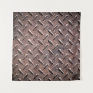 Steel old surface plates non slip patter. abstract tapestry