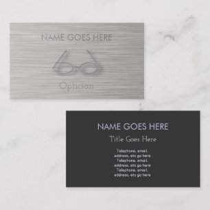 "Steel" Optician Business Cards