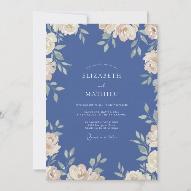 Steel Painted Wedding Invitation (Front)