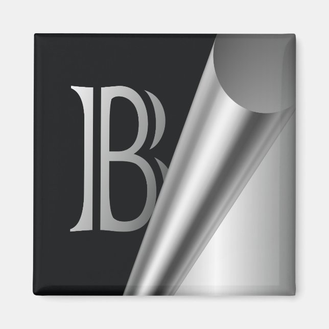 Steel Peel Monogram "B" Magnet (Front)