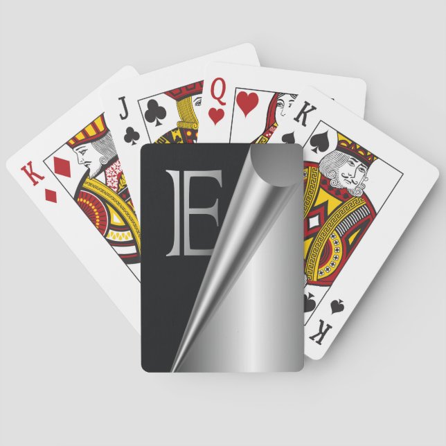 Steel Peel Monogram "E" Playing Cards (Back)