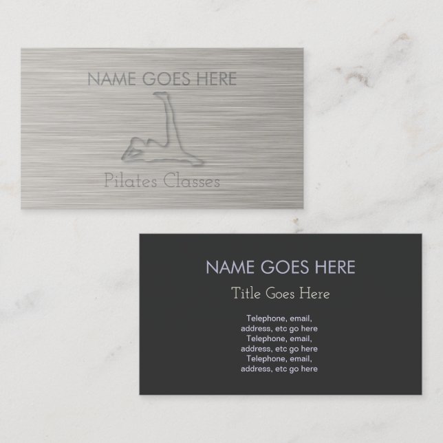 "Steel" Pilates Business Cards (Front/Back)
