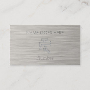 "Steel" Plumber Business Cards