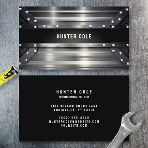 Steel Riveted Industrial Business Card