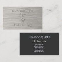 "Steel" Rock Climbing Business Cards