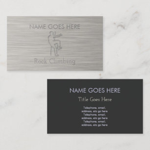 "Steel" Rock Climbing Business Cards