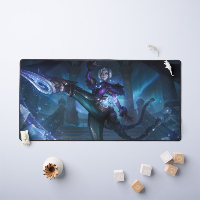 Steel Shadow Gaming Desk Mat | Assassin Aesthetics (Kids Table)