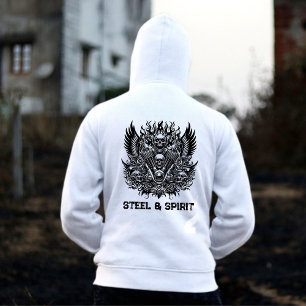 Steel & Spirit Biker Skull Hoodie