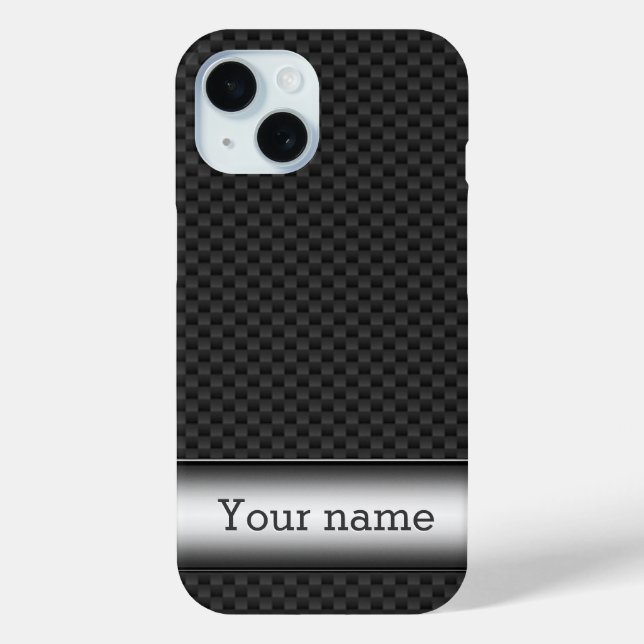 Steel striped carbon fibre Case-Mate iPhone case (Back)