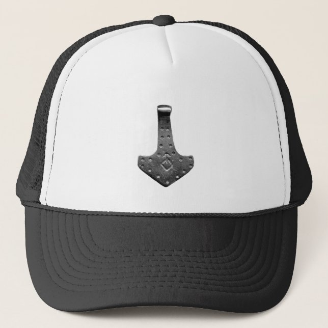 Steel Thor Hammer black and white hat (Front)