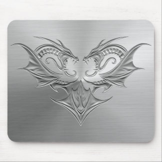 Steel Twin Dragons Mouse Pad