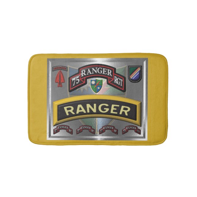 Steel Type Framed 75th Ranger Regiment Bath Mat (Front)
