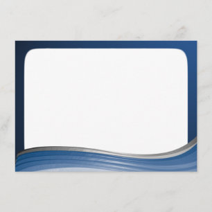 Steel Wave Thank You Flat Note Card