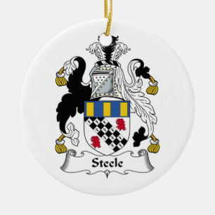 Steele Family Crest Ceramic Ornament