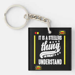 Steeler design key ring