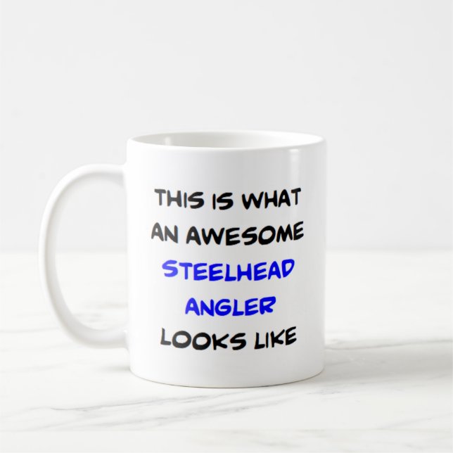 steelhead angler, awesome coffee mug (Left)