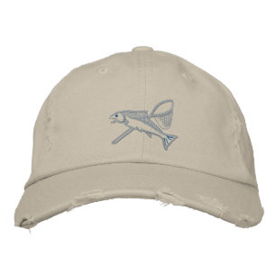 Steelhead & Net Embroidered Hat