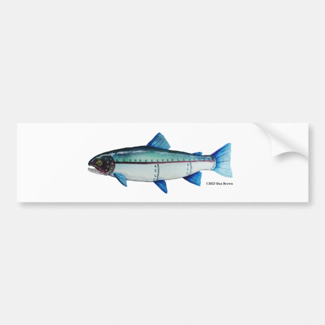 Steelhead Trout; Bumper Sticker (Front)