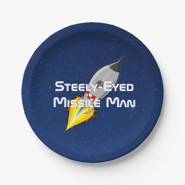 Steely-Eyed Missile Man Paper Plate (Front)