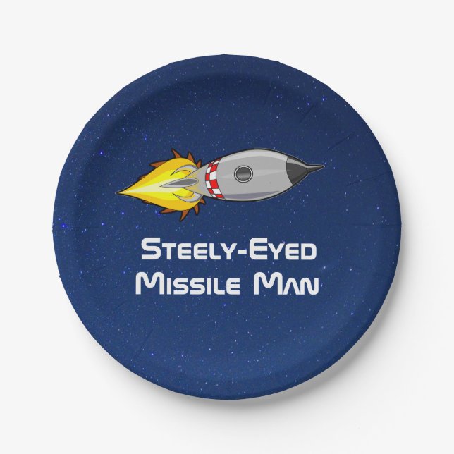 Steely-Eyed Missile Man Paper Plate (Front)