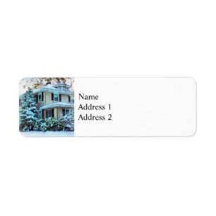 Steely Winter Sky Return Address Label
