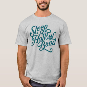Steep Hollow Band - blue word logo shirt
