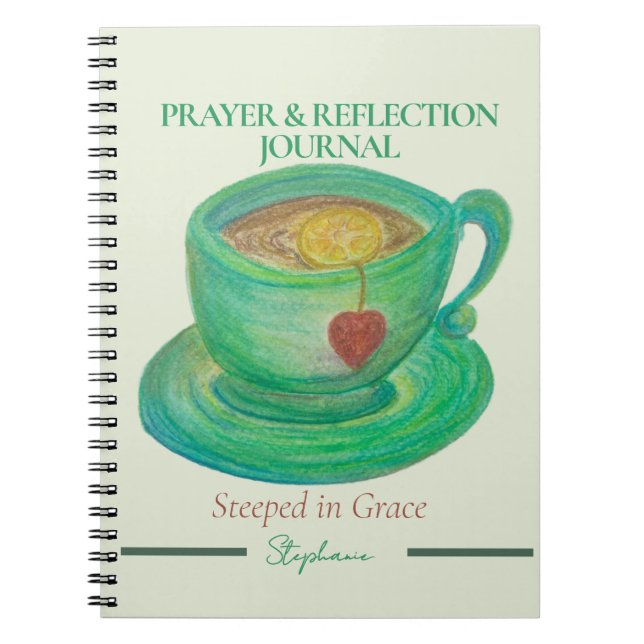 Steeped in Grace Reflection Journal | Personalised (Front)