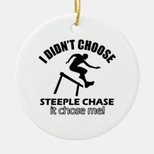 steeple chase design ceramic ornament