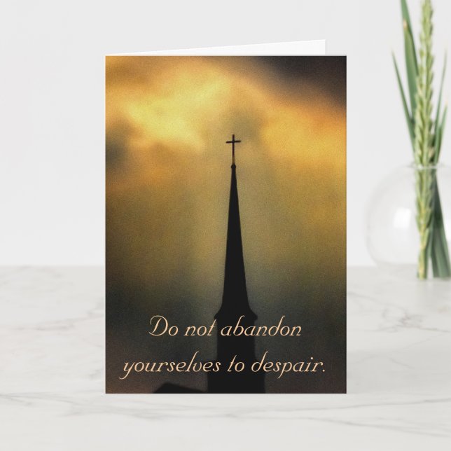Steeple In Gold Holiday Card (Front)