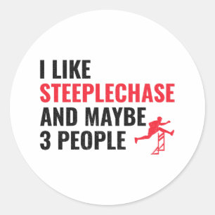 Steeplechase Race Steeplechaser Track and Field Classic Round Sticker