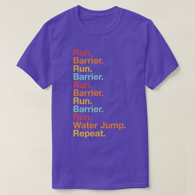Steeplechase Run Track and Field 3000m Steeplechas T-Shirt (Design Front)