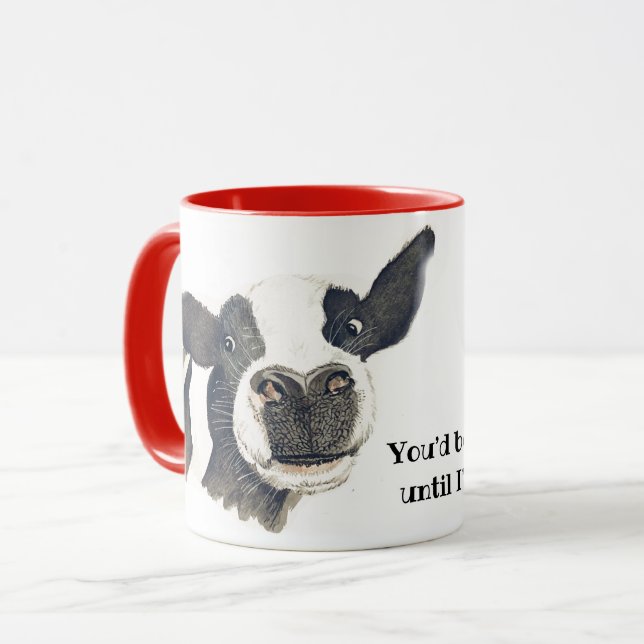 Steer Clear Cow Mug (Front Left)