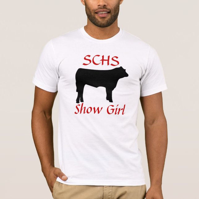 steer cow, SCHS, Show Girl T-Shirt (Front)