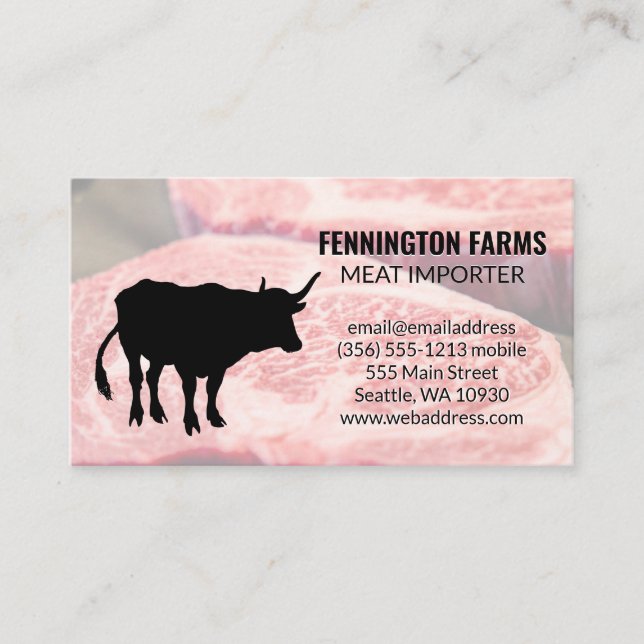 Steer | Cut Steaks Business Card (Front)